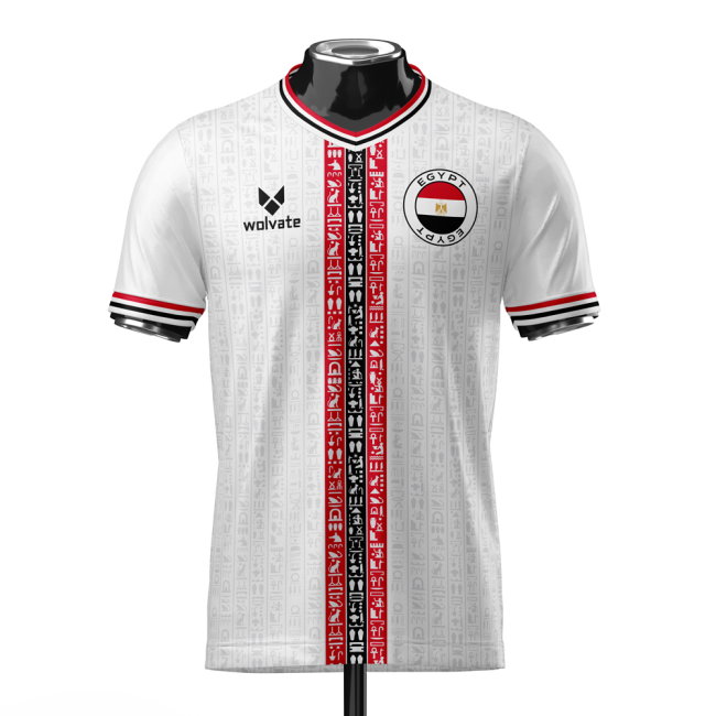 Egypt DNA White Concept Football Jersey (Wolvate) Adult Short Sleeve (Marmoush 22)