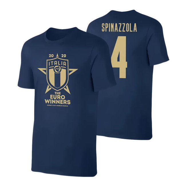 Italy WINNERS Euro 2020 (Spinazzola 4) Dark Blue