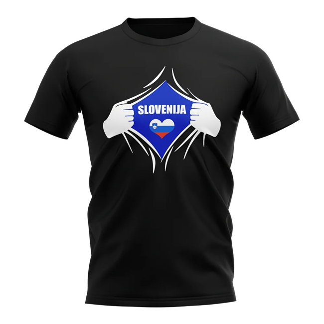 Slovenia Chest Badge T-Shirt (Black)