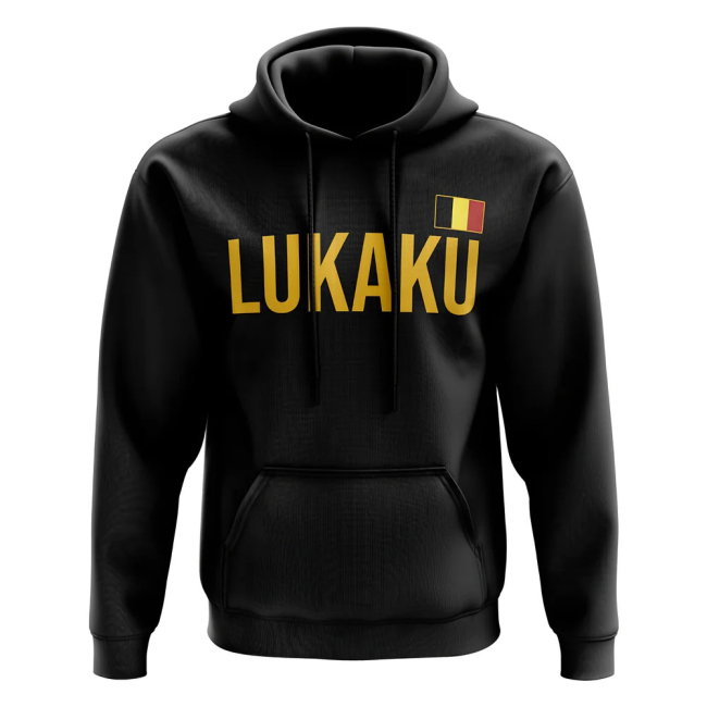 Romelu Lukaku Belgium name hoody (black)