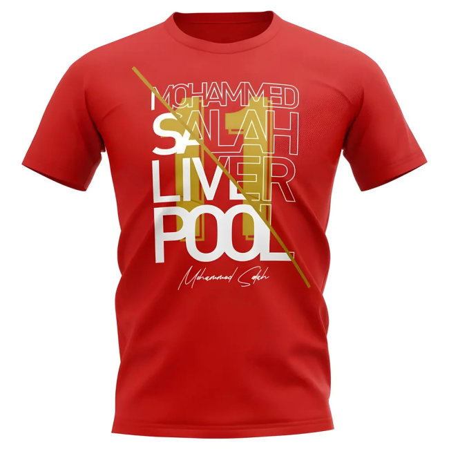 Mo Salah Liverpool Graphic Signature T-Shirt (Red)