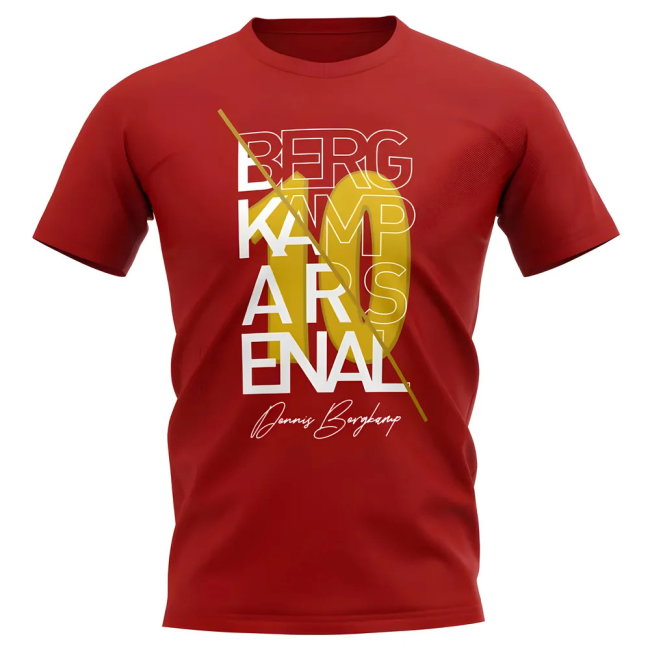 Dennis Bergkamp Arsenal Graphic Signature T-Shirt (Red)