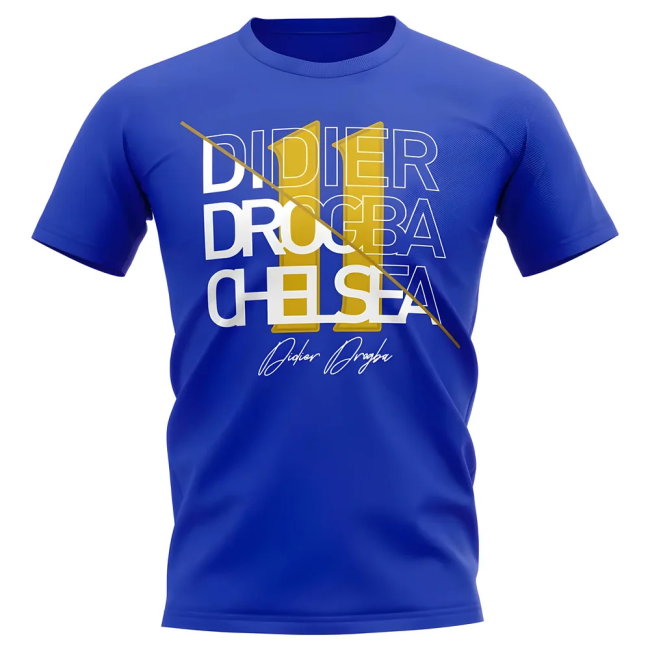Didier Drogba Chelsea Graphic Signature T-Shirt (Blue)