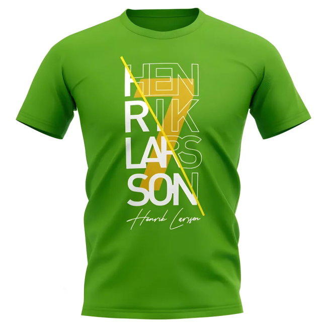 Henrik Larsson Celtic Graphic Signature T-Shirt (Green)