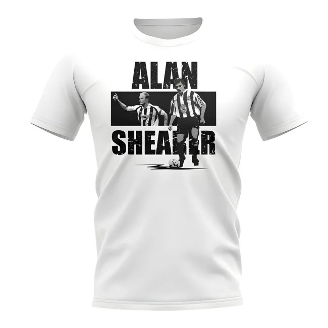 Alan Shearer Player Collage T-Shirt (White)