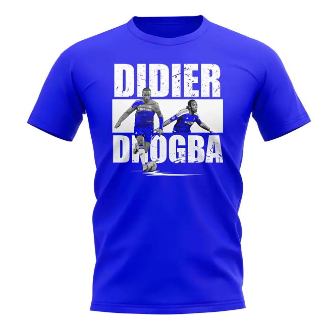 Didier Drogba Player Collage T-Shirt (Blue)