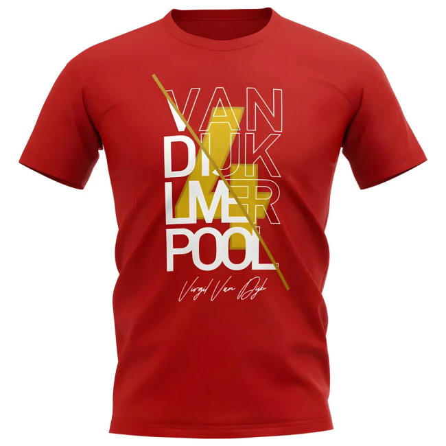 Virgil van Dijk Liverpool Graphic Signature T-Shirt (Red)