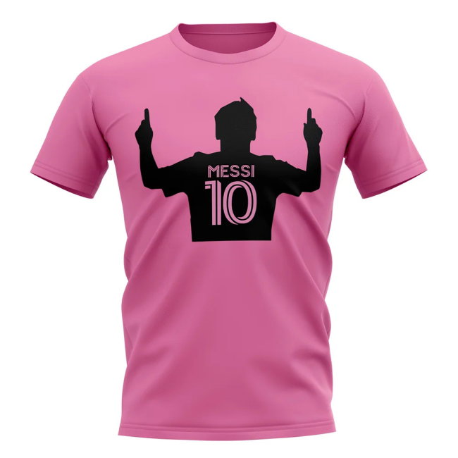 Lionel Messi Silhouette Miami T-Shirt (Pink)