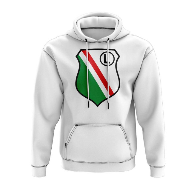 Legia Warsaw Logo Hoody (White)