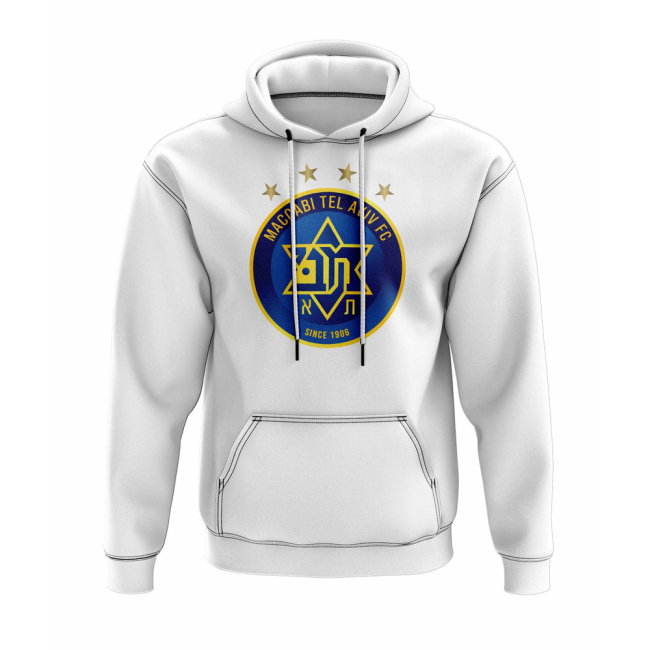 Maccabi Tel Aviv Logo Hoody (White)