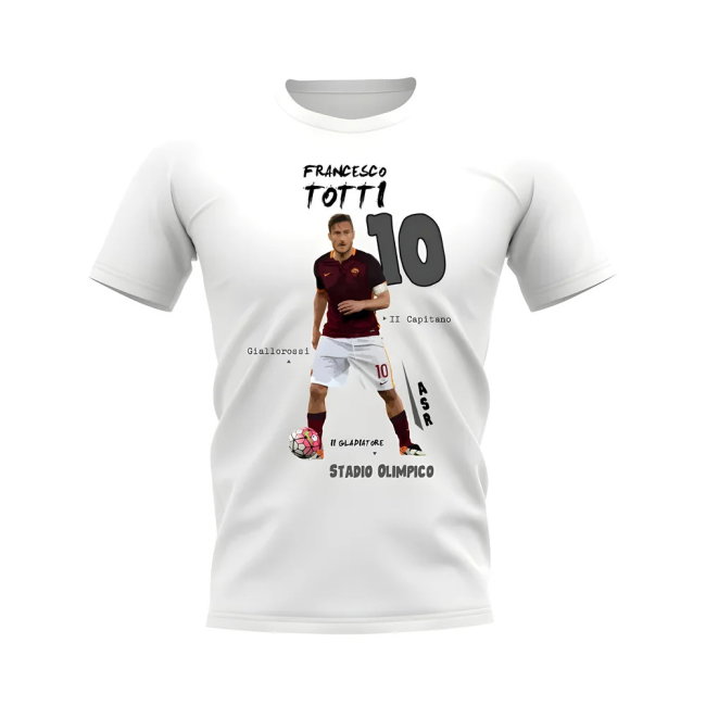 Francesco Totti Roma Graphic T-Shirt (White)
