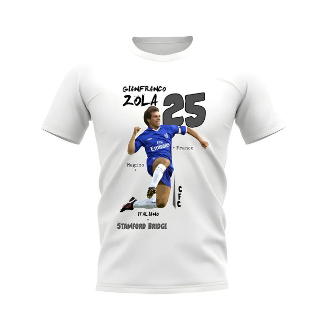 Gianfranco Zola Chelsea Graphic T-Shirt (White)