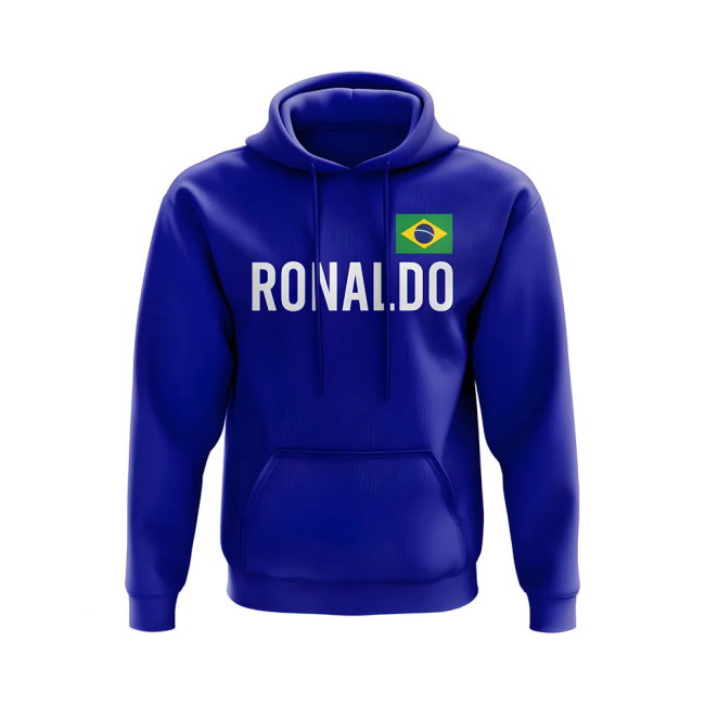 Ronaldo Brazil Name Hoody (Blue)