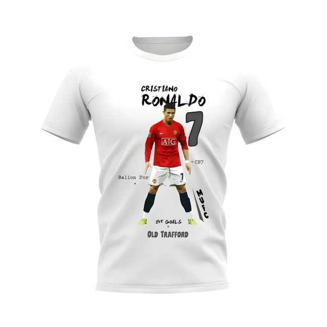 Cristiano Ronaldo Manchester United T-Shirt (White)