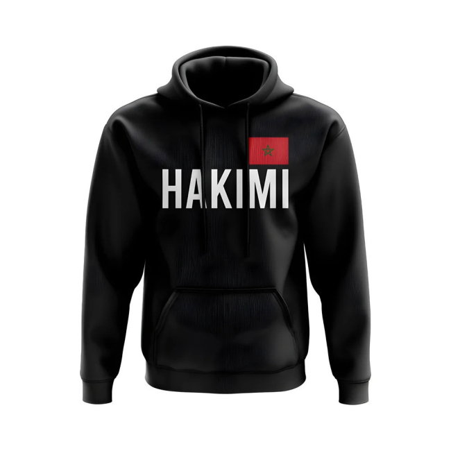 Achraf Hakimi Morocco Name Hoody (Black)