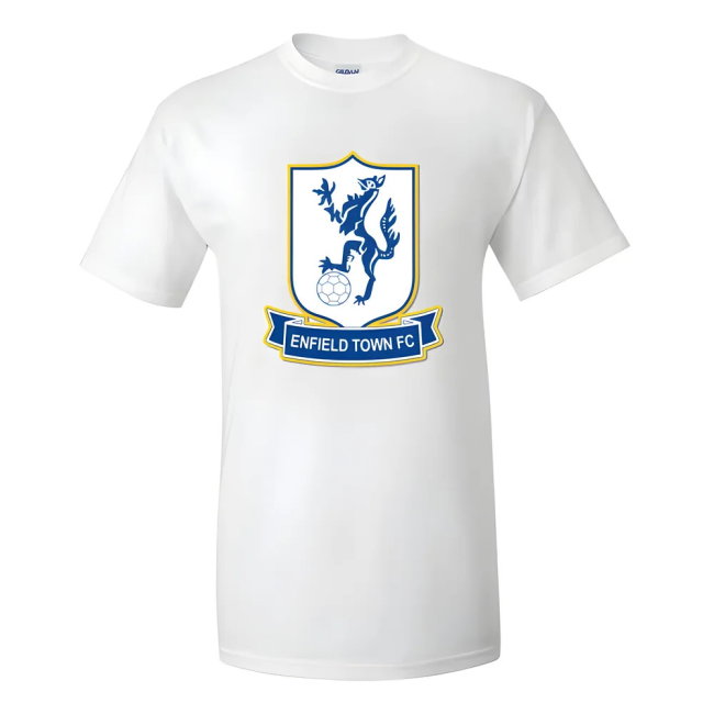 Enfield Town Official Badge T-Shirt (White) - Kids