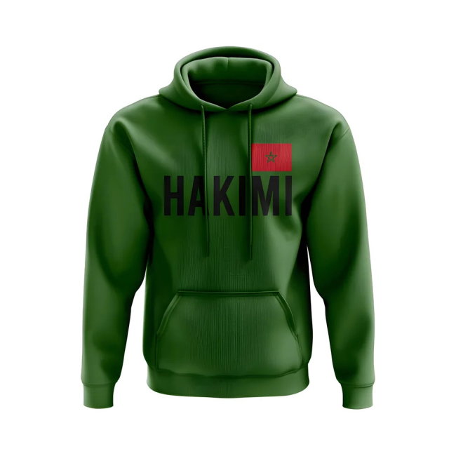 Achraf Hakimi Morocco Name Hoody (Green)