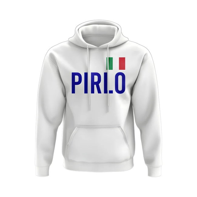 Andrea Pirlo Italy Name Hoody (White)