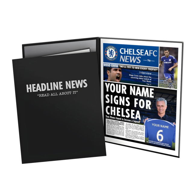 Personalised Chelsea Newspaper