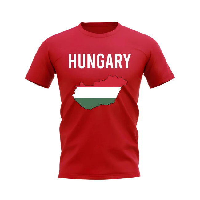 Hungary Map T-shirt (Red)