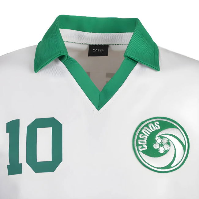 New York Cosmos Pele White Retro Shirt with PELE 10