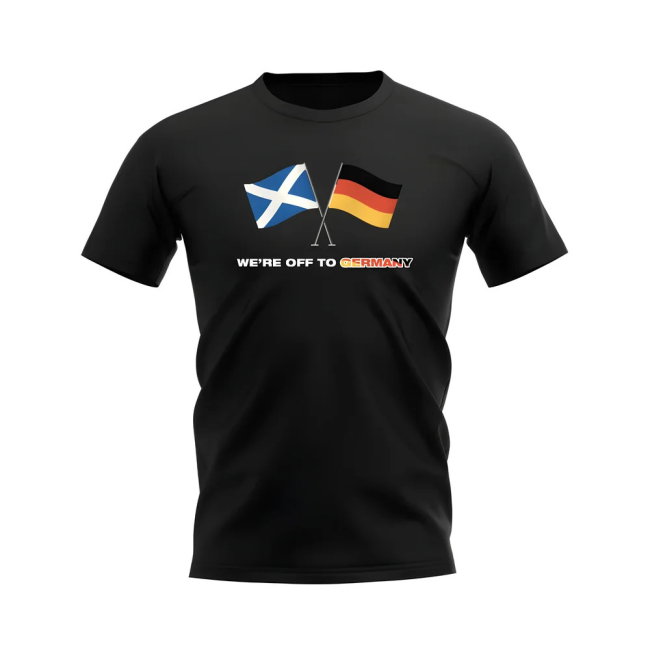 We\'re off to Germany Scotland Euros T-shirt (Black)