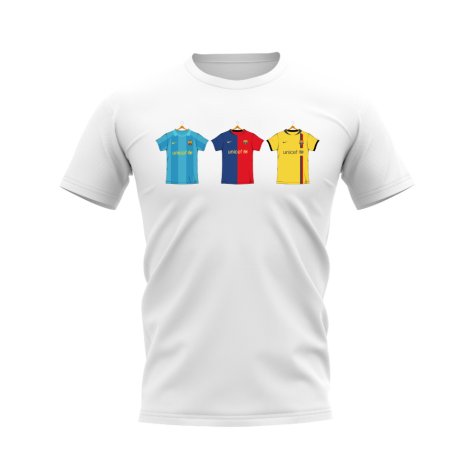 Barcelona 2008-2009 Retro Shirt T-shirt (White) (Puyol 5)