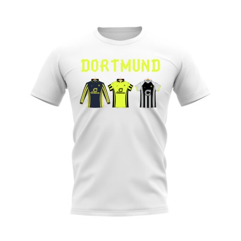 Dortmund 1996-1997 Retro Shirt T-shirt - Text (White) (Ricken 18)