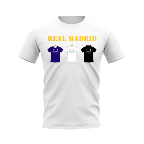 Real Madrid 2002-2003 Retro Shirt T-shirt - Text (White) (Your Name)