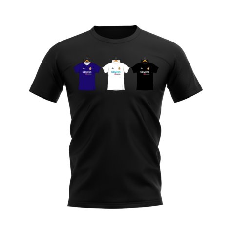Real Madrid 2002-2003 Retro Shirt T-shirt (Black) (PUSKAS 10)