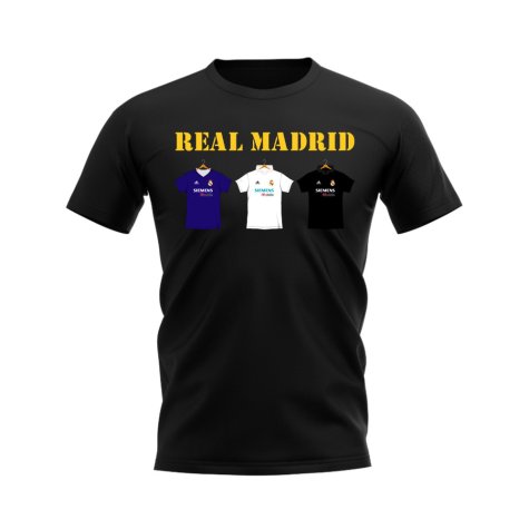 Real Madrid 2002-2003 Retro Shirt T-shirt Text (Black) (SOLARI 21)