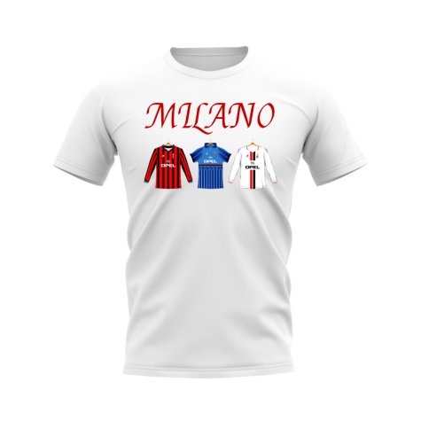 Milano 1995-1996 Retro Shirt T-shirt - Text (White) (DESAILLY 8)