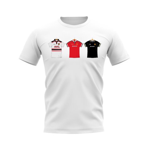 Manchester United 1998-1999 Retro Shirt T-shirt (White) (Robson 7)