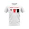 Manchester United 1998-1999 Retro Shirt T-shirt - Text (White) (Best 7)