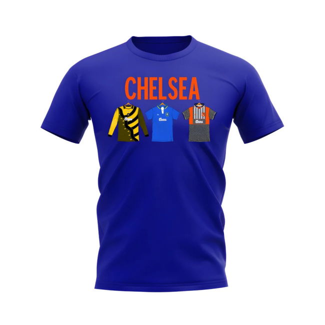 Chelsea 1995-1996 Retro Shirt T-shirts - Text (Blue) (Your Name)