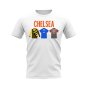 Chelsea 1995-1996 Retro Shirt T-shirts - Text (White) (Gullit 4)