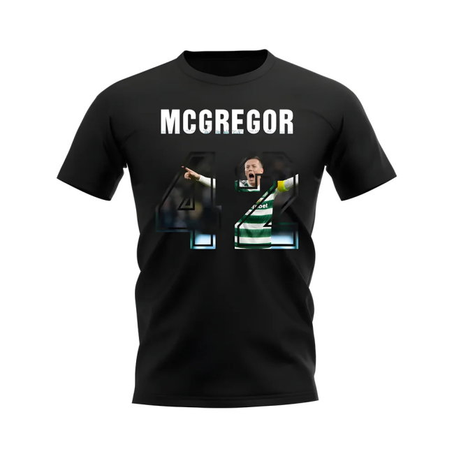 Callum McGregor Name And Number Celtic T-Shirt (Black)