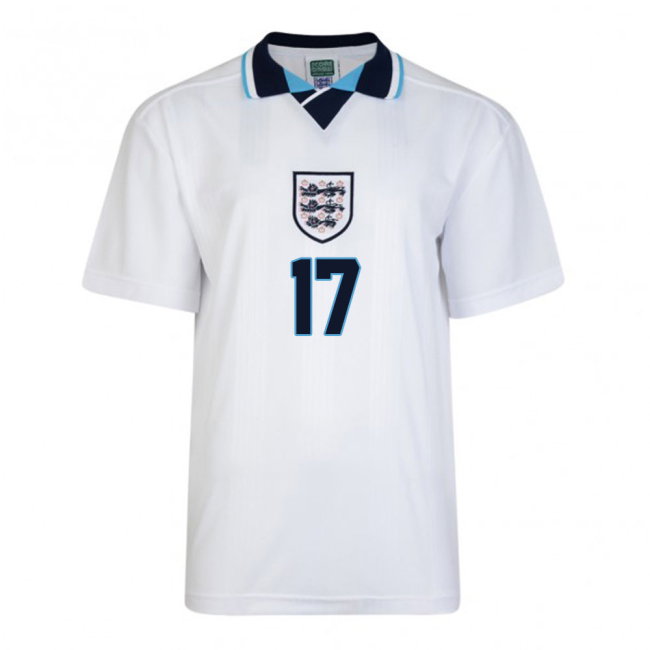 Score Draw England Euro 1996 Home Shirt (McManaman 17)