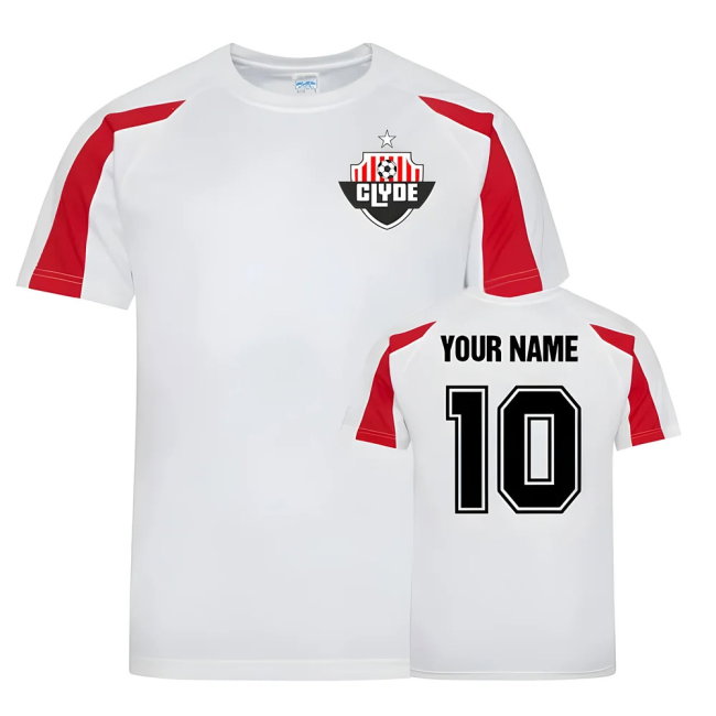 Your Name Clyde Sports Training Jersey-(White)
