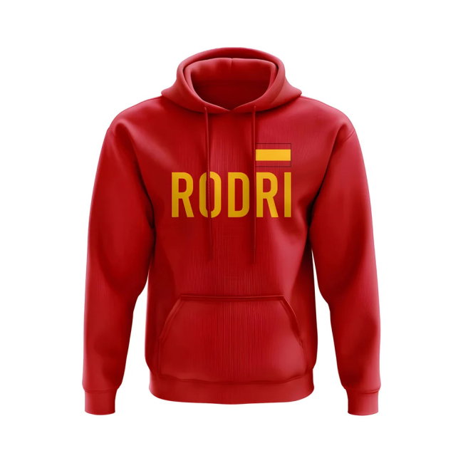Rodri Spain Flag Hoody (Red)