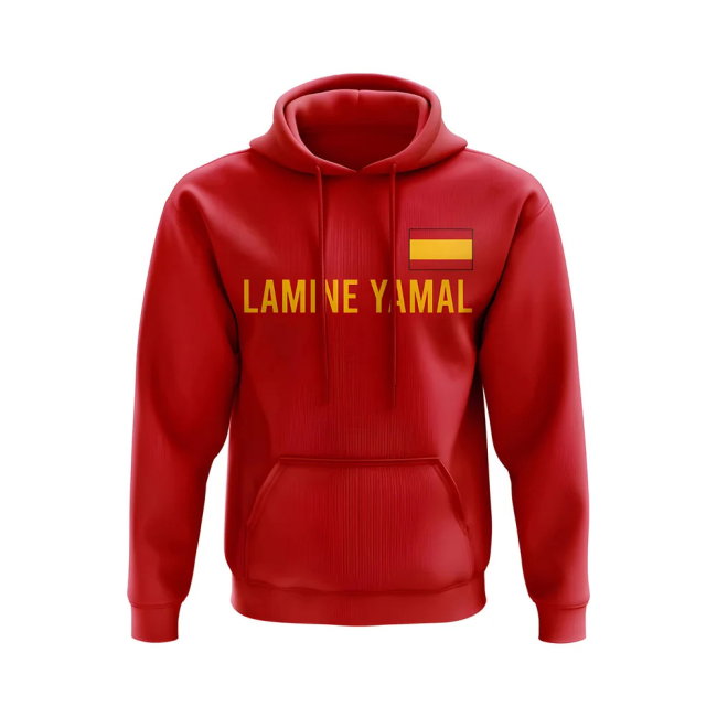 Lamine Yamal Spain Flag Hoody (Red)