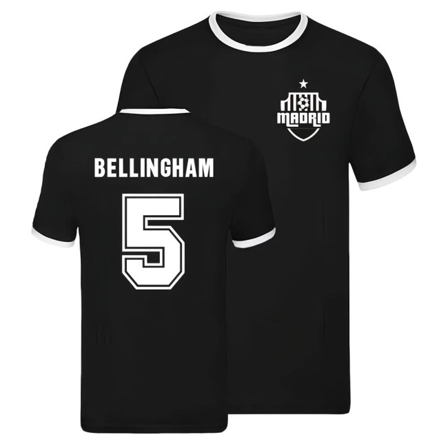 Real Madrid Ringer T-shirt (Jude Bellingham 5)