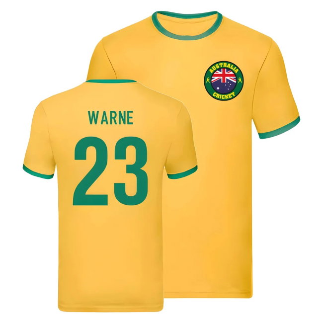 Australia Cricket Ringer Tee (Shane Warne 23)