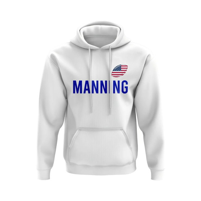 Peyton Manning USA Name Hoody (White)