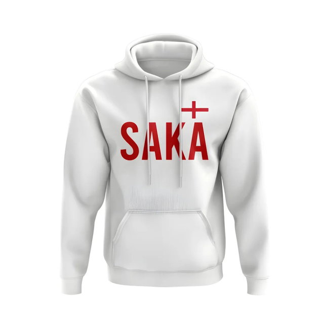 Bukayo Saka England Name Hoody (White)
