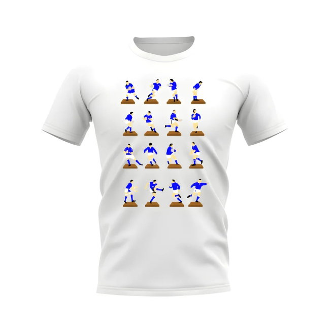 Blue Rugby Figurine T-Shirt (White)
