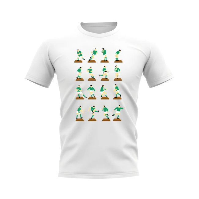 Green Rugby Figurine T-Shirt (White)