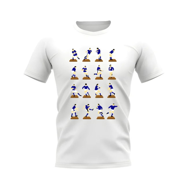 Navy Rugby Figurine T-Shirt (White)