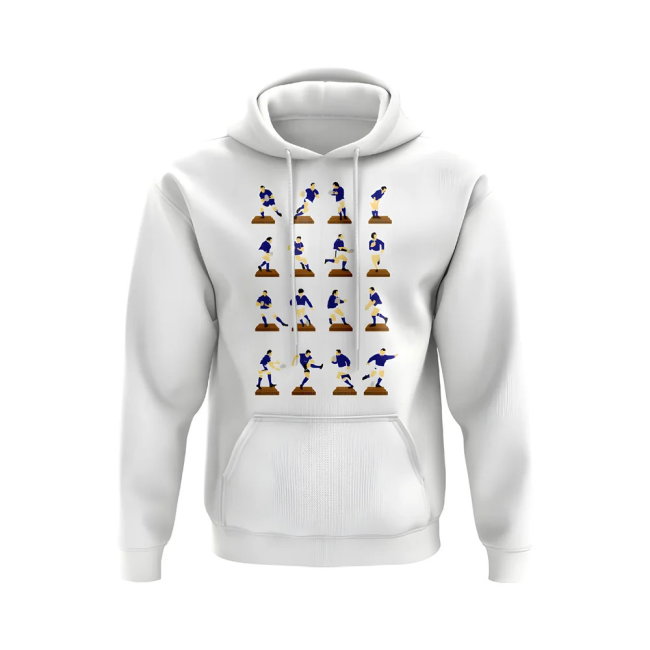 Navy Rugby Figurine Hoody (White)
