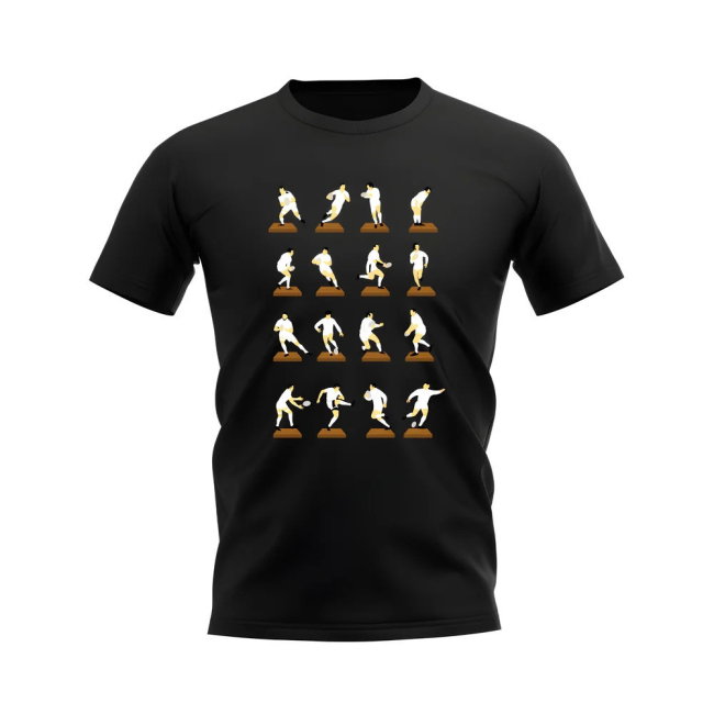White Rugby Figurine T-Shirt (Black)